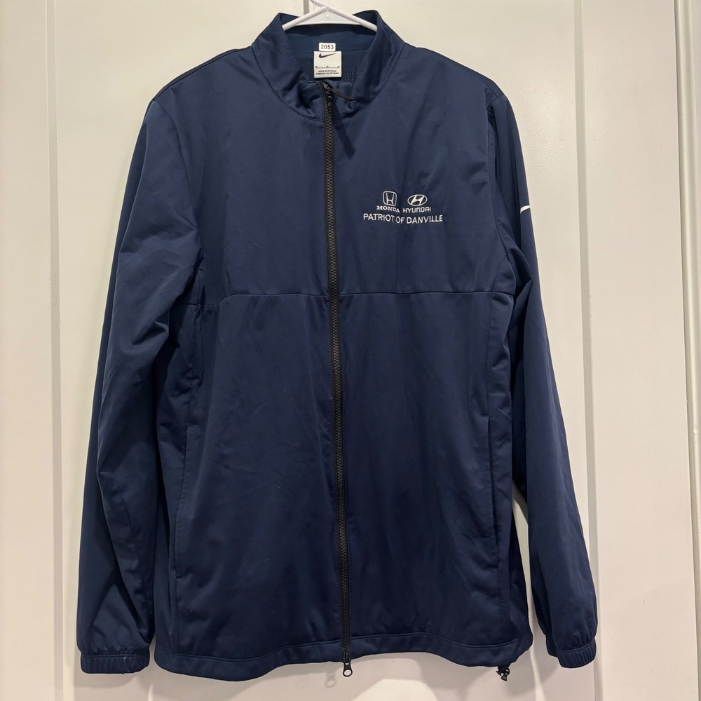 Nike Mens Navy Blue Honda Hyundai Patriot of Danville Full Zip‎ Track Jacket M
